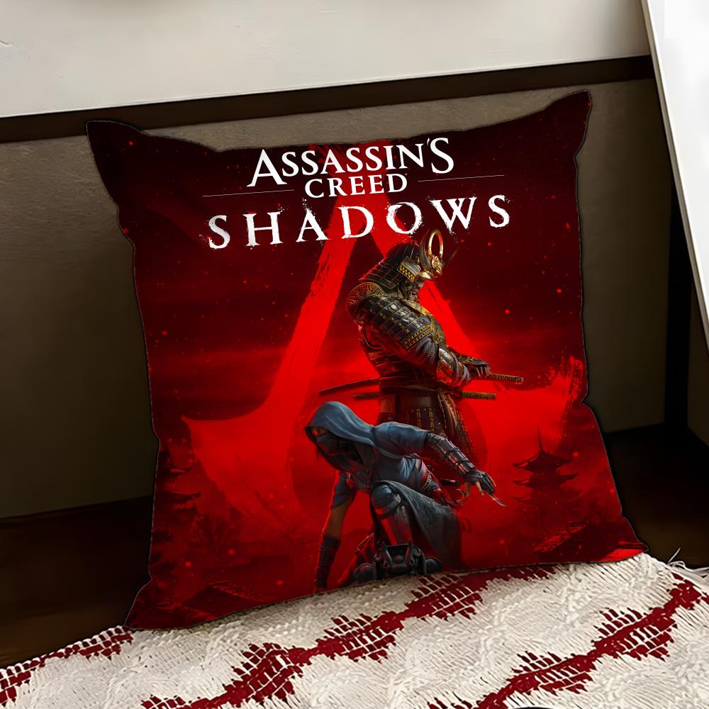 AAssassins GameCreed SShadows Cushion Cover Reversible Soft Durable Pillow Cover Home  Car MultiScene Use for Daily Comfort