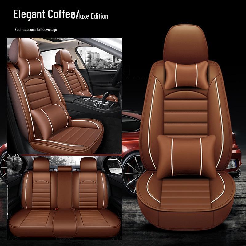 Универсальная кожаная подушка на сиденье автомобиля для пикапов с пятью сиденьями, всесезонная, с полной защитой