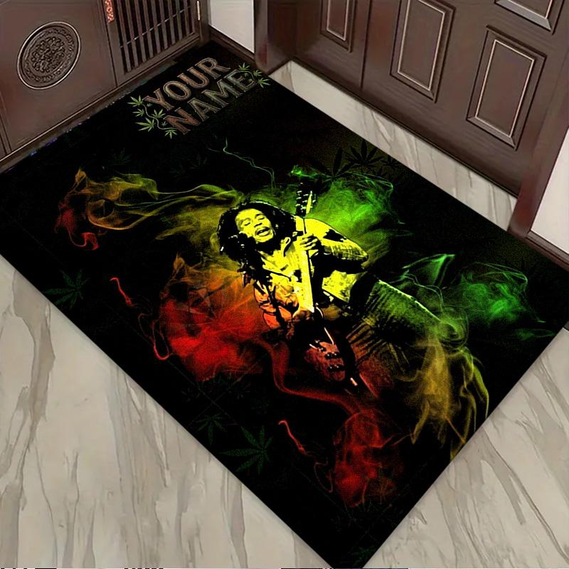 Name Custom Bob Marley Poster Carpet Rug for Living Room Bedroom Home Sofa Decoration,Kids play Non-slip Floor Mat