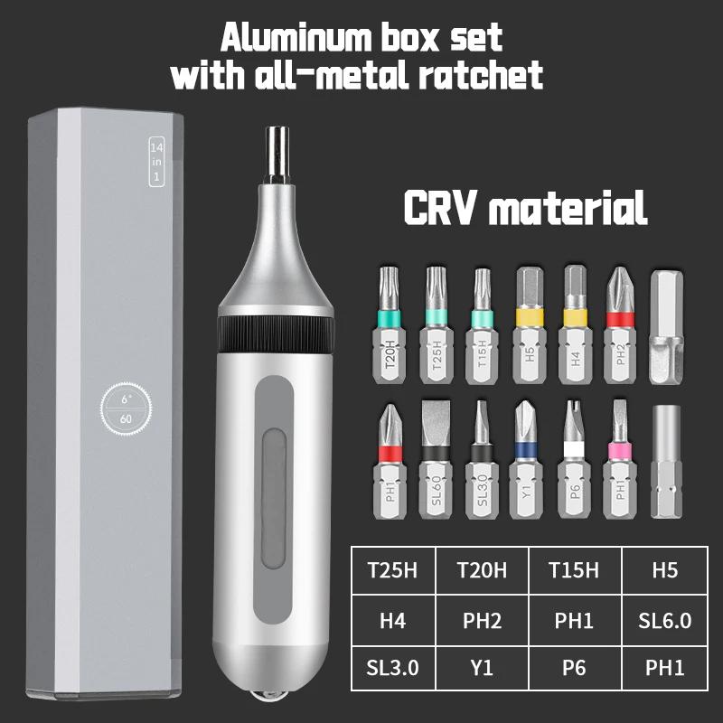 Набор прецизионных отверток 14 в 1, мини-магнитные биты Phillips Torx, ручной инструмент для ремонта, удобный новый инструмент для самостоятельного ремонта