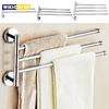 Stainless Steel Swivel 2/3/4 Towel Bar Towel Holder Bar Rail Hanger Rack Wall Mounted For Bathroom Kitchen Accessory