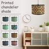 Ретро-стиль Цветочный принт абажур Японский стиль Домашний декор Бамбуковый Арт Люстра Светильник Люстра Абажур Настенный светильник