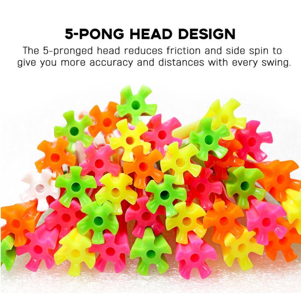 100Pcs Plastic Golf Tee Set Improved Durability Golf Seats Golf Ball Holder  Golf Accessories