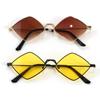 Trendy Small UV Protection Film Metal Men's Shades Sun Glasses Women's Sunglasses Diamond Shape