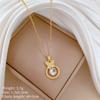 Copper Micro-Inlaid Love Light Luxury Temperament Gorgeous Full Diamond Necklace Female Versatile Collarbone Chain Titanium Steel