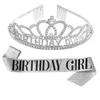 BIRTHDAY QUEEN GIRL Girl Birthday Crown Etiquette Party Supplies Rhinestone Hair Accessories