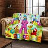 P-Pocoyo Elly Pato Cartoon Flannel Blanket Soft Warm Throw Blanket for Bed Bedroom Room Living Room Travel Picnic Kid Gift