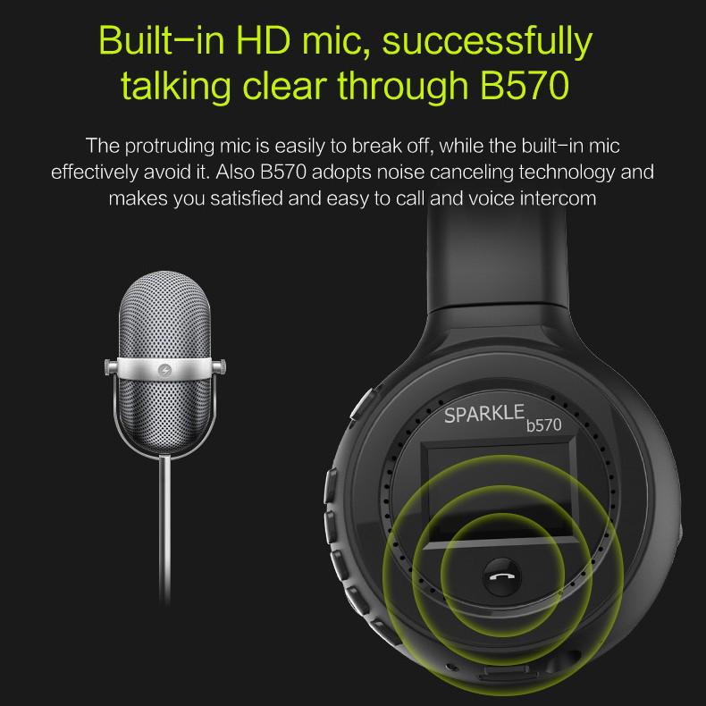 Трансграничные 570 Полноразмерные Bluetooth-наушники с MP3, Стереозвуком и Встроенным Микрофоном