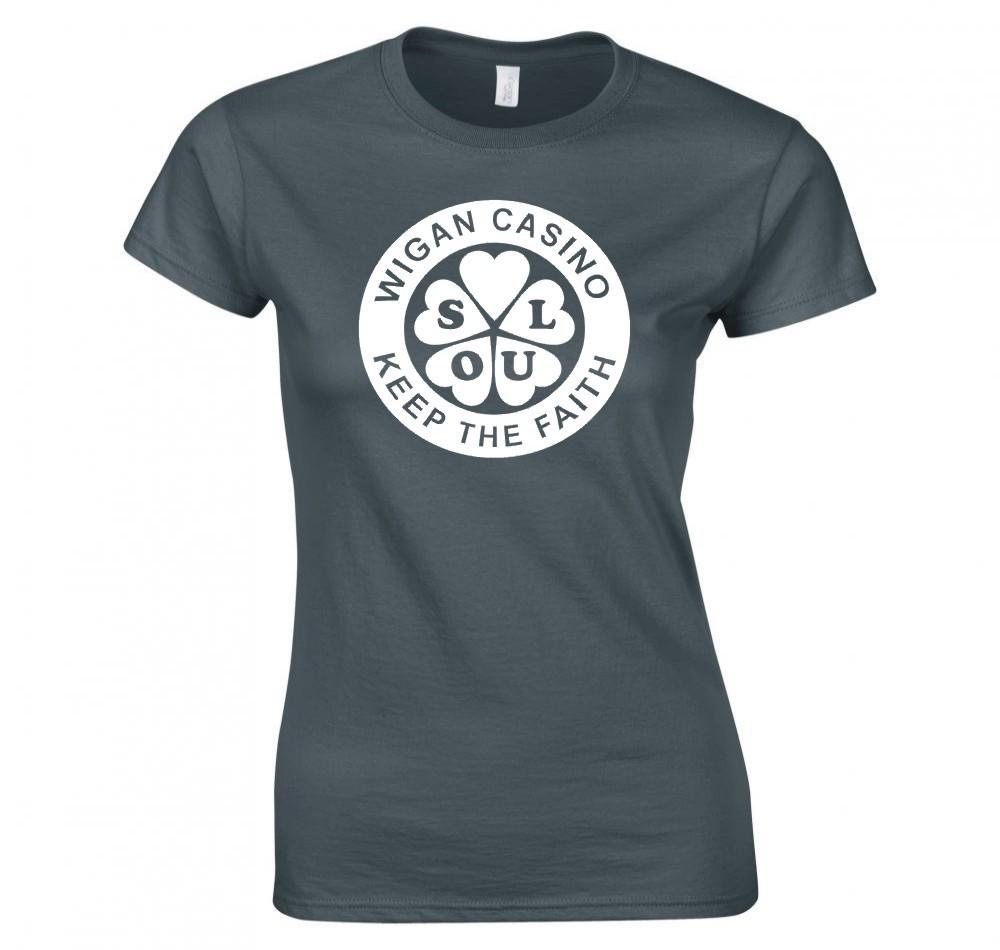 Wigan Casino Northern Soul Keep The Faith Ladies Tshirt New