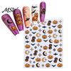 Beginners Nail Stickers Halloween Self Adhesive Stickers, Pumpkin Bat Moon Star Manicure Decals, Art Decoration for Home Salon DIY Holiday Supplies