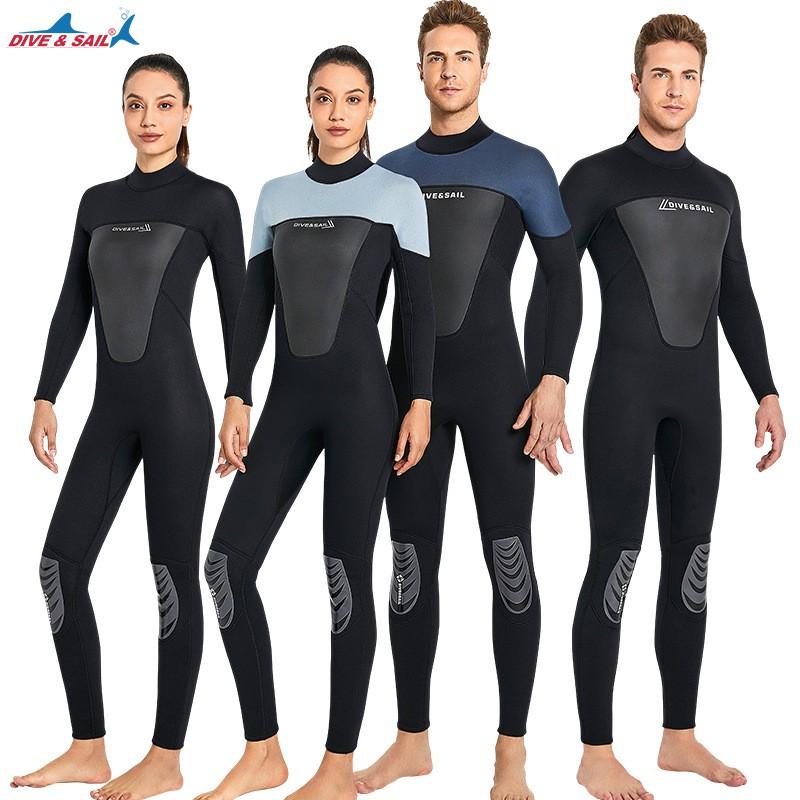 Diving Suit 3mm Long-sleeved One-piece Thermal Large Size Snorkeling Swimming Cold-proof Surfing