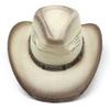 Hard Shell Ethnic Style Hand Woven Western Panama Cowboy Hat Knight Hat Beach Visor Sun Hat