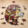 Animals Puzzle - EWA ECO-WOOD-ART - Lion - 100-200 Pieces - Ecological Wood