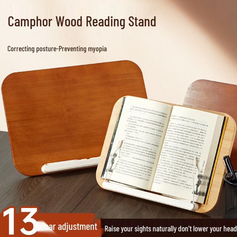 Детская регулируемая подставка для чтения - Складной держатель для книг из массива дерева с регулировкой высоты