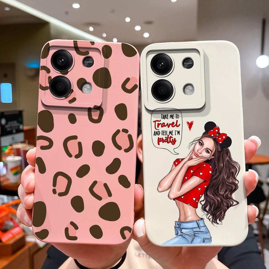Чехол для Xiaomi Redmi Note 13 Pro Plus 5G Милые Девочки Мультяшный Матовый Силиконовый Чехол Для Redmi Note13 Pro+ 5G Новый Дизайн Funda