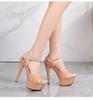 Patent Leather Extra High Heel Thin Heel Sexy Waterproof Table  High Super High Heel Sandals Women's Summer LFD-8661-Q48