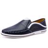 Fashion Summer Men Casual Leather Flat Designer Shoes New Fashion Hollow Out Breathable Boat Shoes Italian Brand Outdoor Driving Loafers