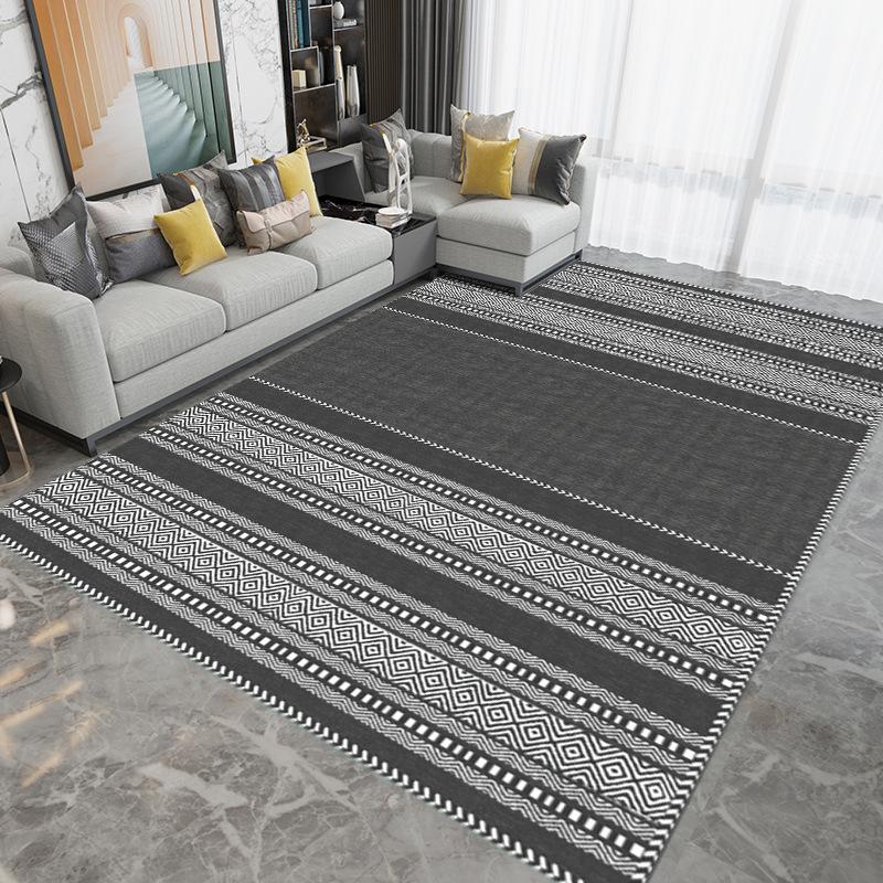Ковер для гостиной в богемном стиле, геометрическая полоска, декоративный, противоскользящий, коврик для дивана, индивидуальный прикроватный коврик для спальни, разные размеры