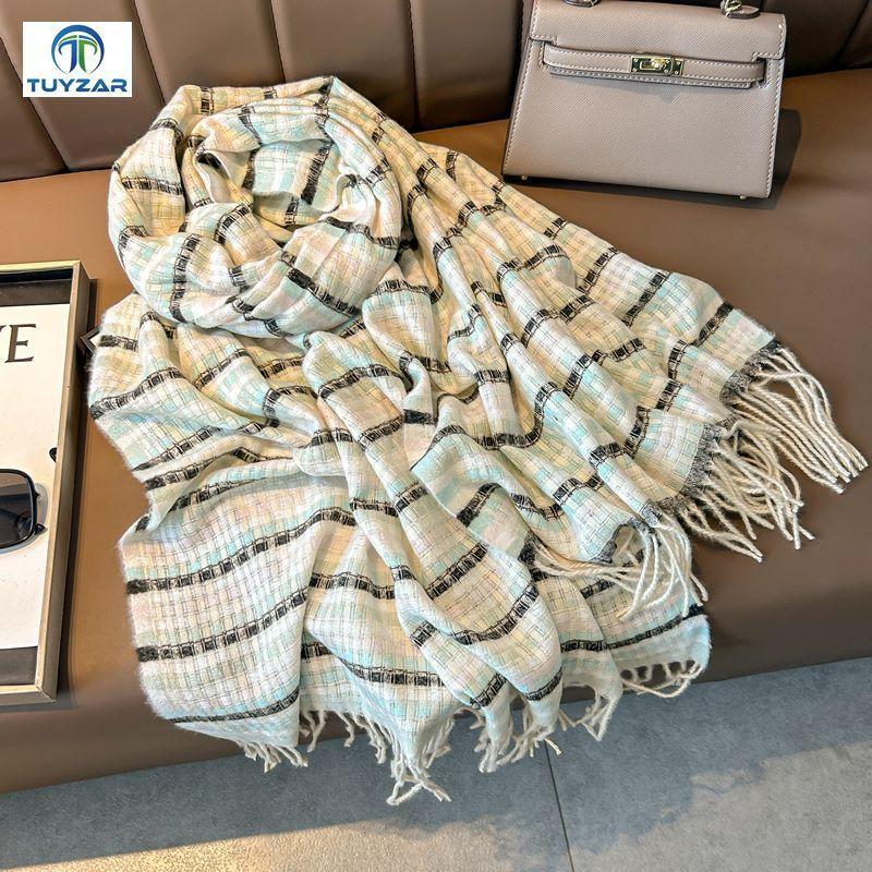 2024 Autumn And Winter New Extended Cashmere Scarf Versatile Women'S Warm Neck Protection Scarf Double Sided Scarf Shawl