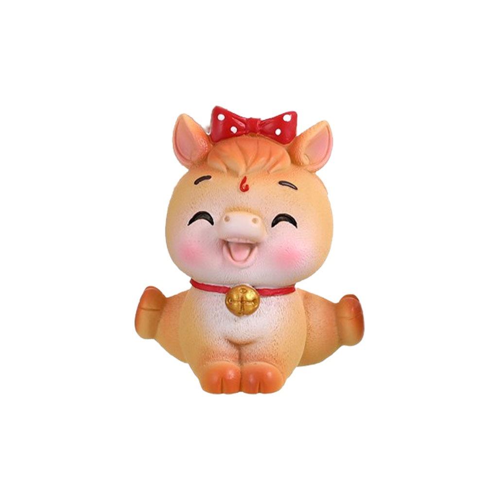 Lifelike 2026 Horse Year Figurines Resin Horse Statue Zodiac Horse Mascot New Year Gift