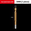 High-speed Steel Twist Drill Bit for Metal with Sawtooth Rotary Head for Multifunctional Use and Expansion Punching Groove.