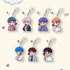 7 шт. Милый брелок BTS, Мультяшная фигурка-брелок с дизайном розы, Мультяшный подвеска на сумку K-pop идола для фанатов ARMY(Джин РМ Шуга Чимин Ви Джей-Хоуп Чонгук)