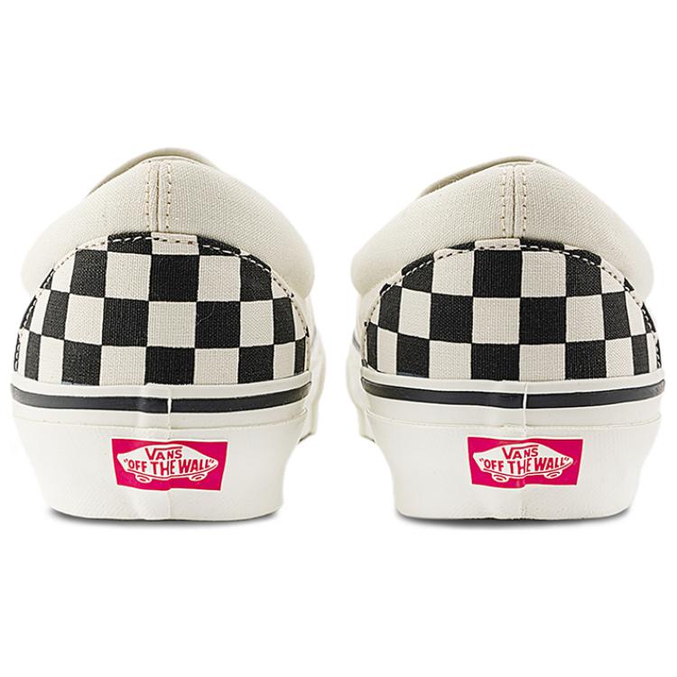 Vans Переиздание Slip-On 98 Удобные Универсальные Низкие Кеды для Скейтборда Унисекс Кроссовки Черный Белый VN000CTCKIG