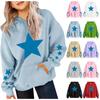 Women's Hooded Gradient Printed Long Sleeved Sweatshirt Loose Women's Sweatshirt  Sweatshirt