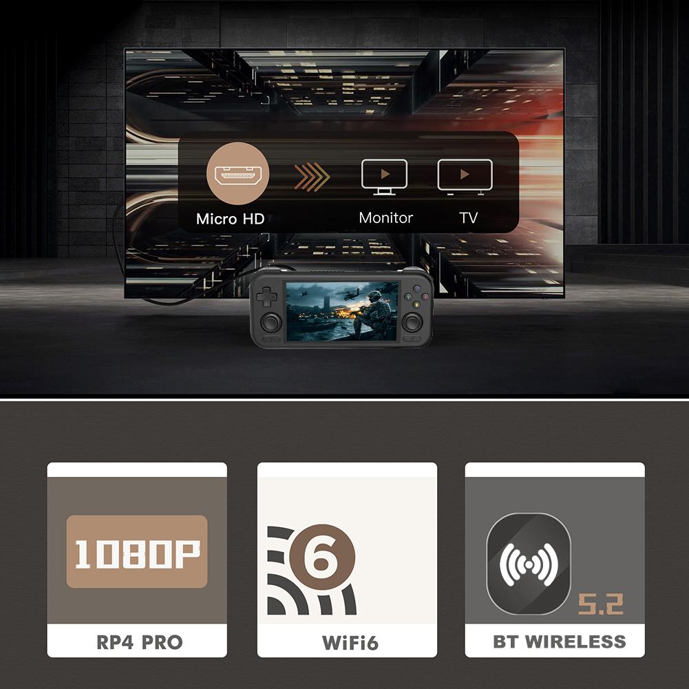 Retroid Pocket 4Pro Android портативная игровая консоль 8G+128GB ретро портативная игровая консоль 4.7-дюймовый сенсорный экран WiFi 6.0 BT 5.2