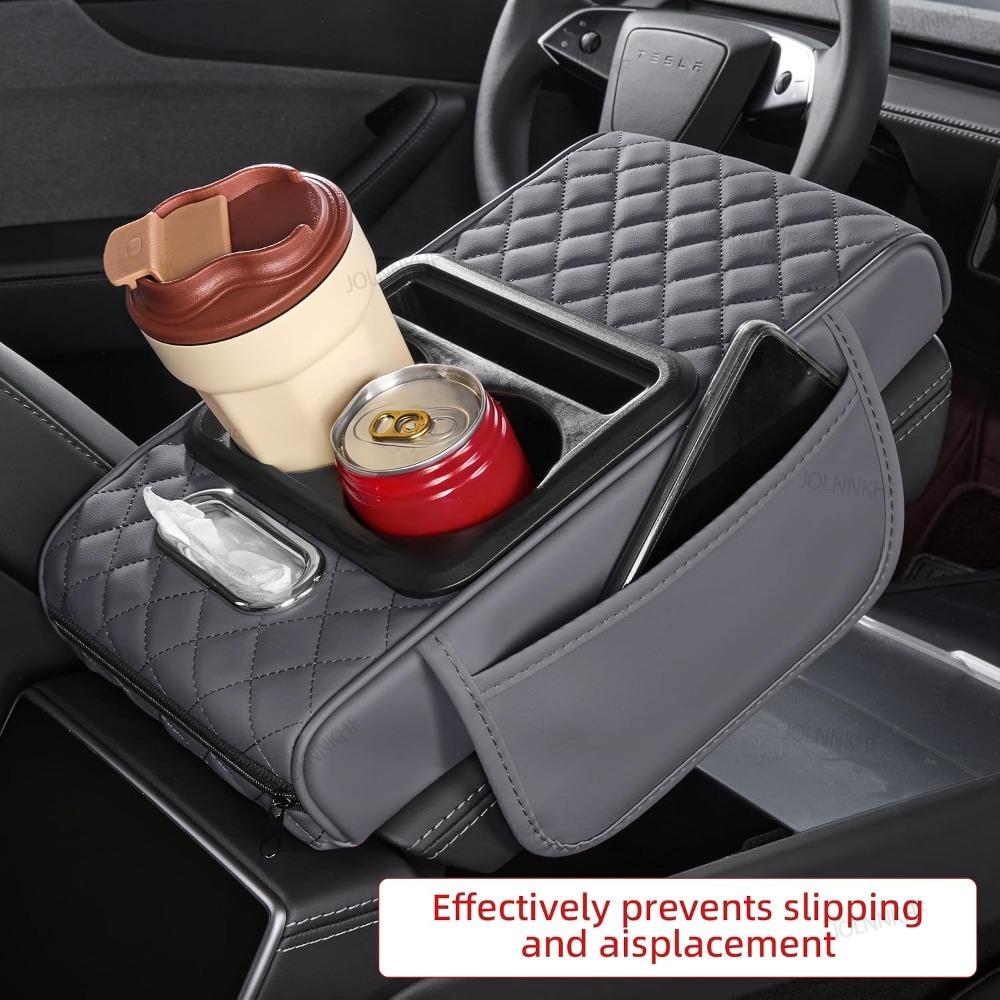 Xiaomi 5 in 1 Car Armrest Box Height Pad Multifunctional Center Armrest Box Pad Tissue Box Storage Bag Cup Holder for Most SUV Sedans