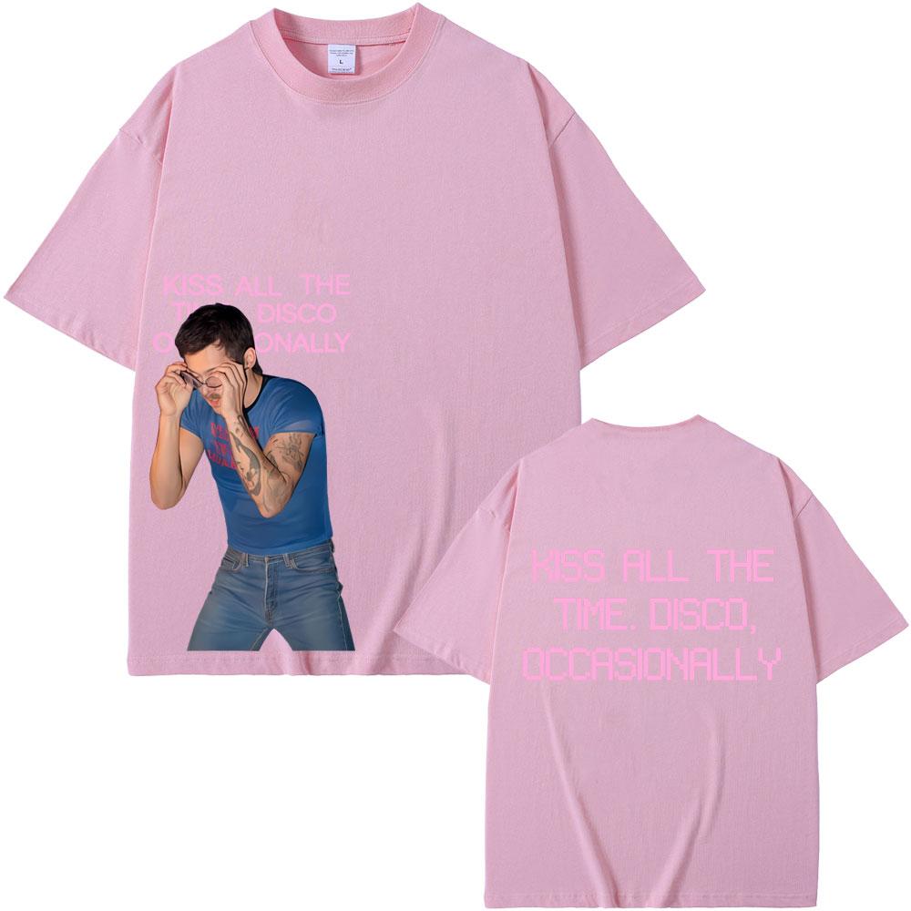 Kiss All The Time Disco Occasionally Album Same Style Print Tshirt Men Fashion Pop Music T Shirt Male Cotton Oversized Tshirts