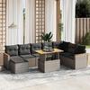 VidaXL Garden Lounge Set with Cushions 9 Pcs, Patio Sofas, Patio Furniture Set, Outdoor Furniture, Grey 3273216