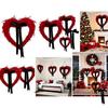 Yousheng Valentine's Day Door Banner with Heart Garland Festive Wall Hanging Decor for Party Home Window Decorative Wreath for Indoor Outdoor Holiday
