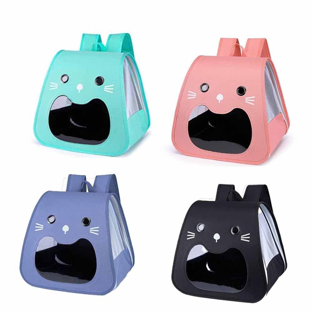 Foldable Cat Carrier Bag Large Capacity Breathable Kitten Carrying Bag Collapsible Hands-free Pet Travel Bag Animal Carrying