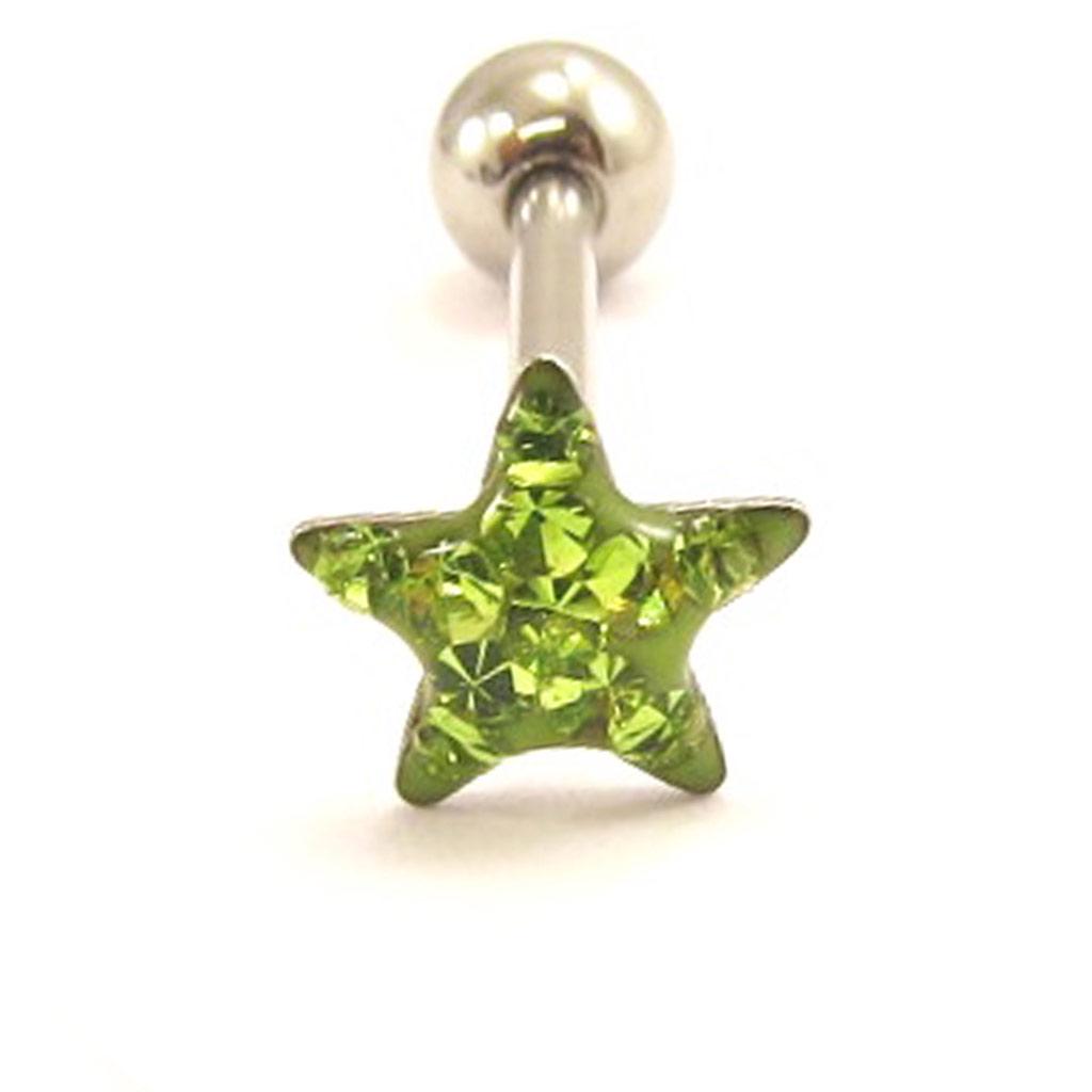 Les Trésors De Lily [L4499] - Стальная штанга «Звезда» зеленая.