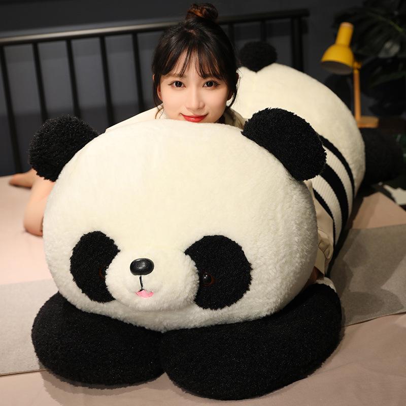 Large Sweater Panda Throw Pillow Plush Toy Doll Black And White Panda Doll Girl Sleeping Doll