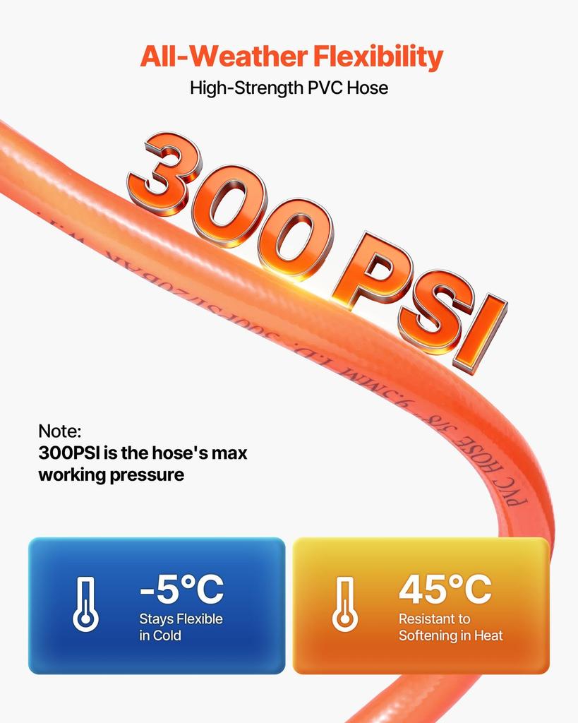Retractable Air Hose Reel, 15m x 9.5mm PVC Air Hose Max 300PSI, Enclosed Air-Compressor Hoses Reel Auto Rewind with 1m Lead in, 180° Swivel