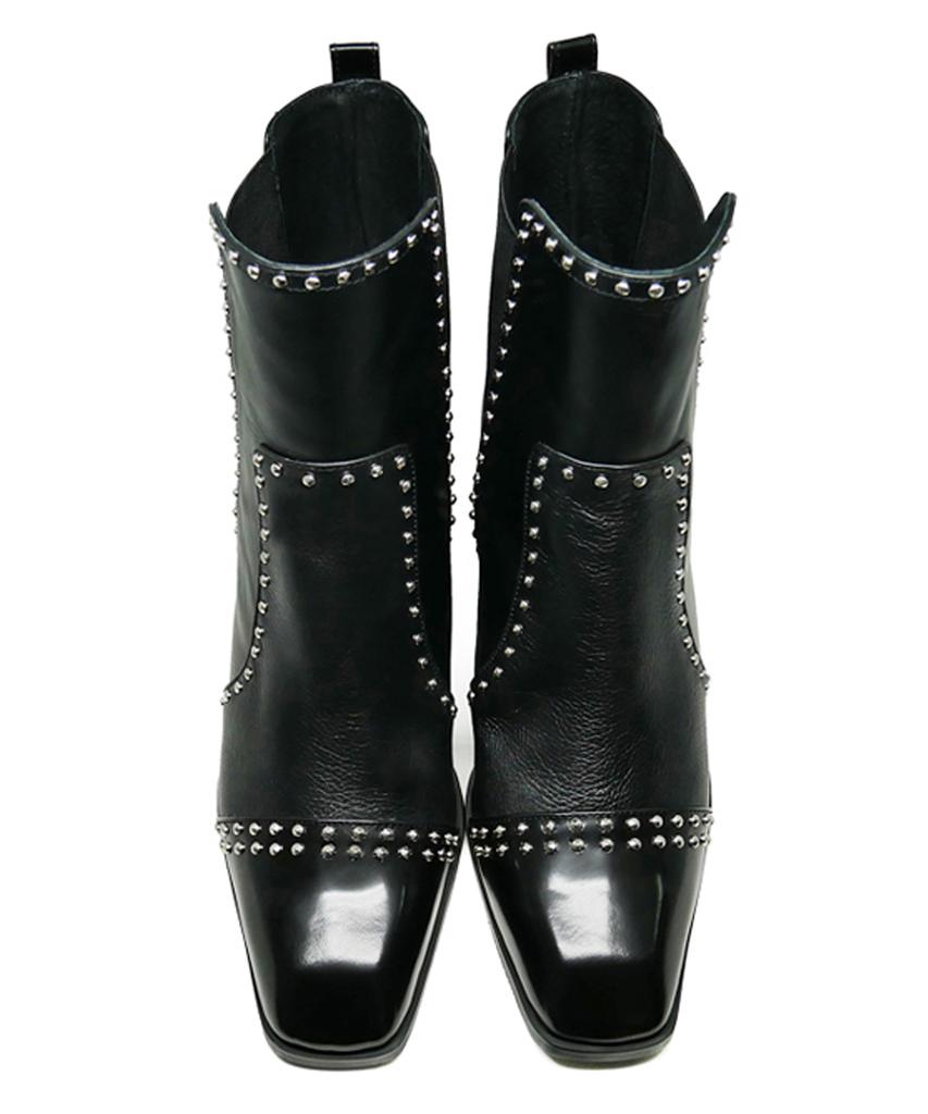 Jede Konnen Jdb17014 _ Metal Silver Point Ankle Boots _ Black