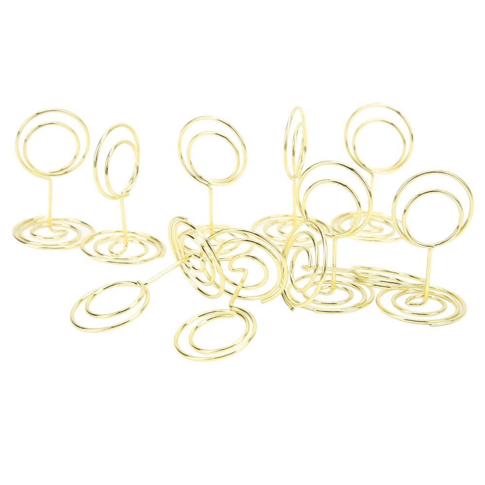 20Pc Round Shaped Table Number Stands Gold/Rose Gold Table Number Holder  Wedding Centerpieces