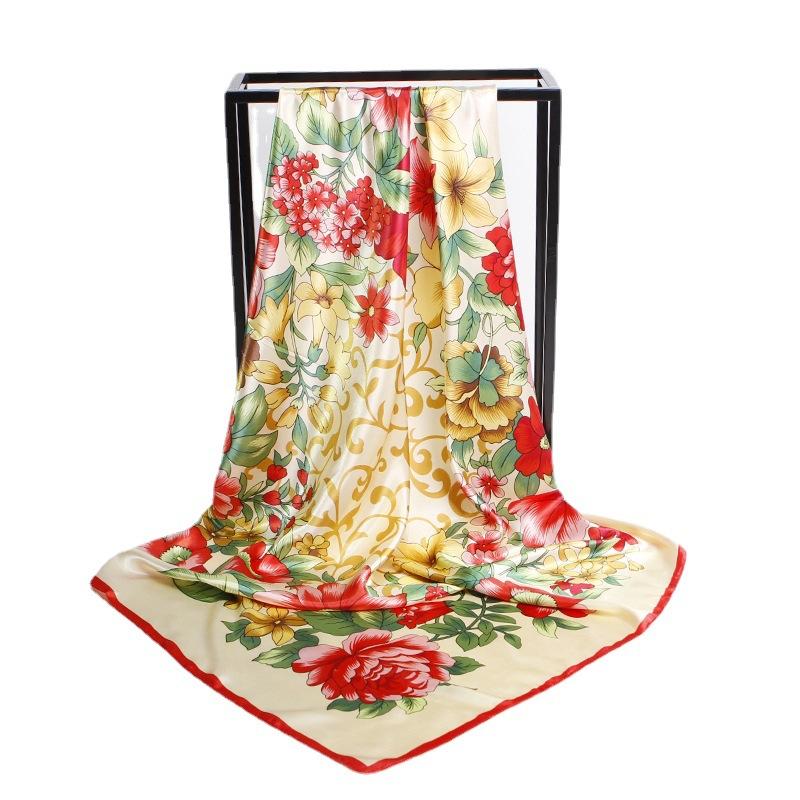 High-quality Luxurious Silk Scarves Headband Scarfs Neck Scarf For Women Chain Silk Scarf Women's Decorative Shawl