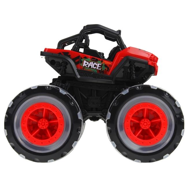 Monster Truck Samochód Terenowy Jeep Auto Off Road Dźwięk Światło Czerwony