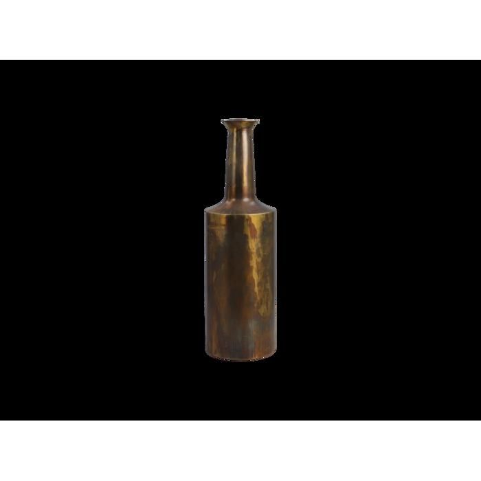 Bergamo - Vase - Metal - Antique Gold Brass - Ø17x55 Cm