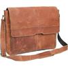 18-дюймовая винтажная кожаная сумка-мессенджер с клапаном ручной работы, сумка для ноутбука, сумка-портфель, мягкая сумка-мессенджер, коричневая (мессенджер коричневый)