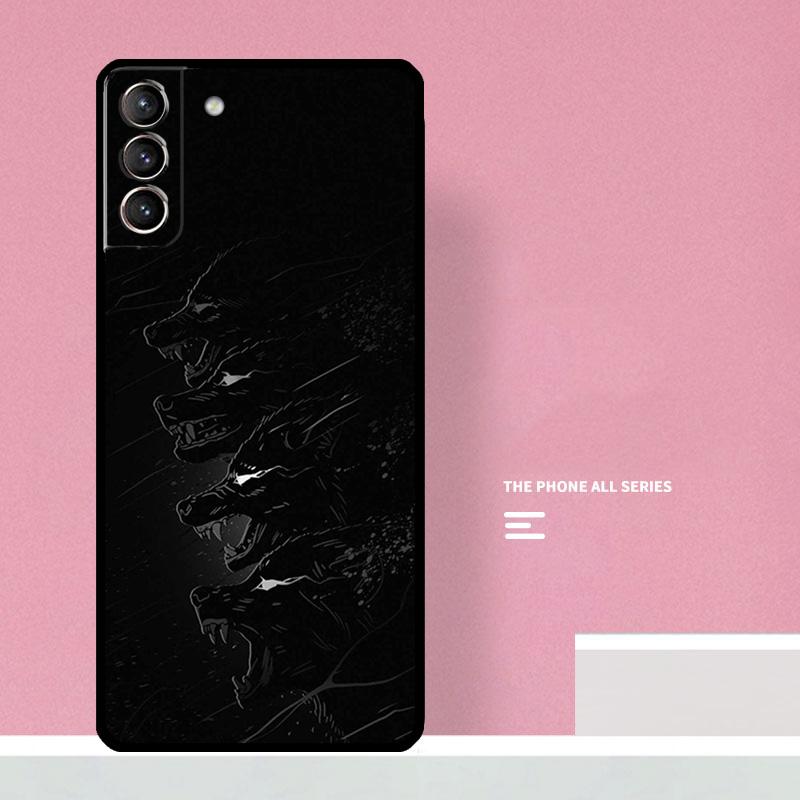 Волк Арт Черный Чехол Для Телефона Для Samsung Galaxy S25 S26 Ultra S20 S21 S22 S23 S24 Plus S10 S25 FE Чехол Coque