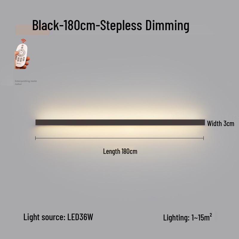Minimalist Modern Long Strip Wall Lamp for Bedroom, Living Room, or Sofa Side