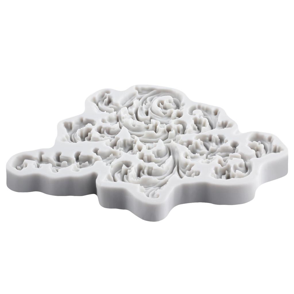 Барокко Силиконовая форма Цветочное кружево Формы для мастики Инструменты для украшения торта Топпер для кекса Конфета Сахарная паста Гампаста Полимерная глина