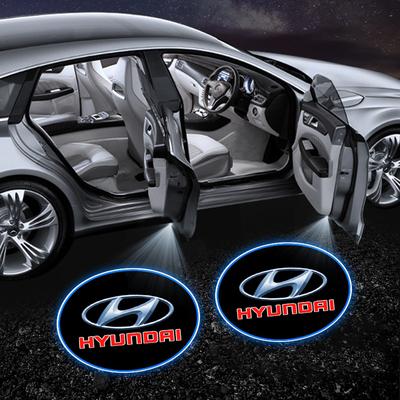 2 шт. Проекционные лампы на двери автомобиля Эмблема Светодиодная приветственная подсветка для Accent Aslan Avante HB20 i20 i30 i40 ix20 Parisi BAYON