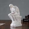 Creative Figure Sculpture Resin Handicrafts Thinker Contemplative Figurine Golden Man Decorative Figurines Home Decoration