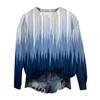 Women's Fashion Casual Long Sleeve Printed Round Neck Woolen Knit Pullover Top