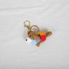 Handmade Knitted Dog Pendant Bag Decor Woven Key Ring Jewelry Gift Crochet Corgi Keychain  Backpack